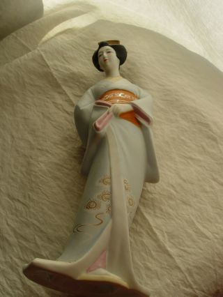 VINTAGE HAND PAINTED JAPANESE WOMEN IN KIMONO (12 ),  FINE PORCELAIN.  JAPAN 6