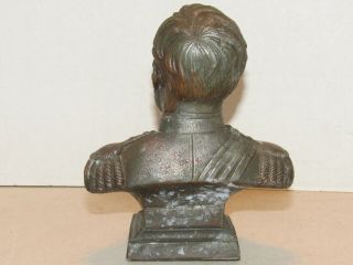 Vintage Spelter Metal Bust of Army General William T Sherman Statue 5