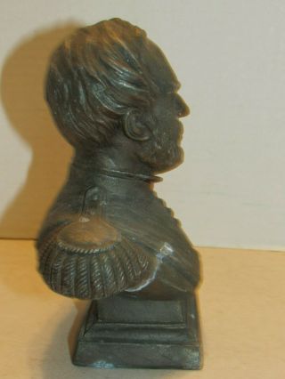 Vintage Spelter Metal Bust of Army General William T Sherman Statue 7