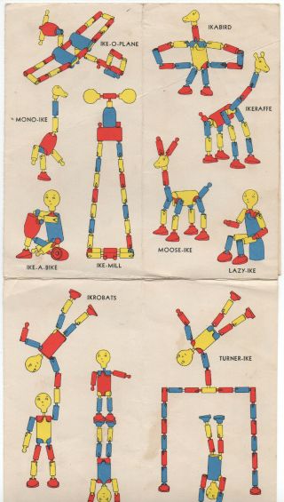 1954 Color Diagram Brochure for Krazy Ikes Toys 2