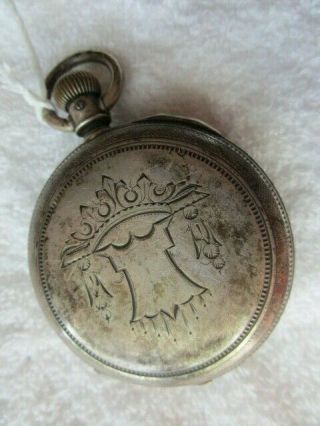 Antique ELGIN NATIONAL WATCH COMPANY Pocket Watch (194) COIN SILVER 4
