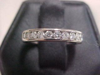 Estate.  70ctw Natural Diamond Wedding Band - Ring 14k White Gold Sz3 Buy Now