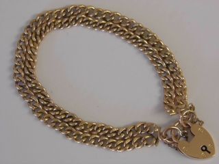 Stunning Antique Victorian 9ct Solid Gold Albert Watch Chain Charm Bracelet 29.  8