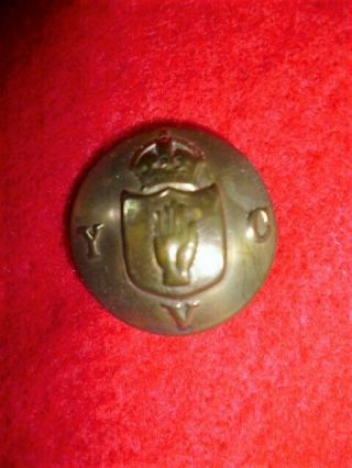 Royal Irish Rifles 14th Battalion Young Citizens Volunteers Brass Button Ww1