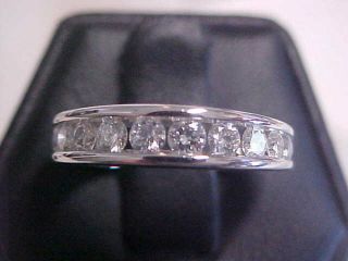 Estate 1.  00ctw Natural Diamond Wedding Band - Ring 14k White Gold Sz6 Buy Now