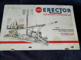 Vintage 1959 Antique Metal A C Gilbert Erector Toy Set W/original Box