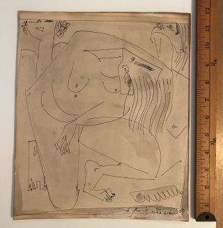 Helen Frankenthaler,  Signed,  Mid - Century Modernist - Vintage Nude Rare