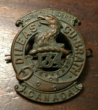 Canada 134th 48th Highlanders Cap Badge 2861