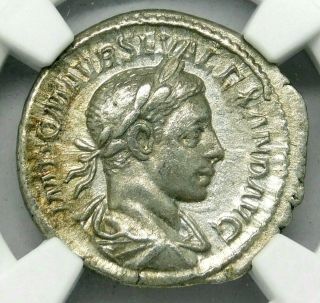 Ngc Ch Xf 5/5 - 3/5.  Severus Alexander Ad 222 - 235.  Ancient Roman Silver Denarius