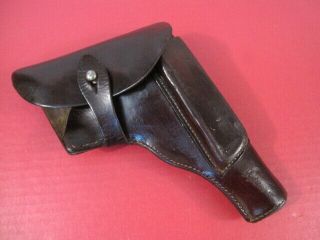 Wwii German Brown Leather Holster For Polish Vis Radom Model 1935 Pistol -