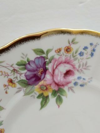 Crownford QUEEN ' S Fine Bone China England FootedTea Cup,  Saucer & Luncheon Plate 5