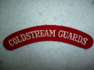 Coldstream Guards Ww2 Cloth Shoulder Title