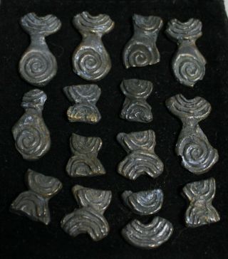Ancient Set Of 15 Bronze Celtic Proto - Money (celtic X - Money And Solar Money)