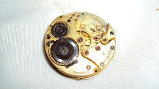 Vintage Swiss Zenith A pocket wrist watch movement partial parts repair 3