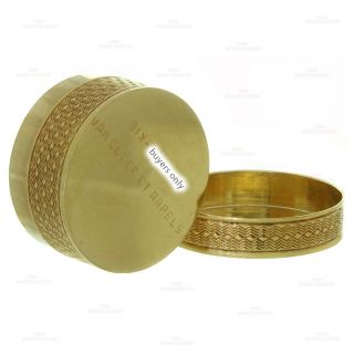 VAN CLEEF & ARPELS Antique 18k Yellow Gold Hand - Crafted Pill Box 4