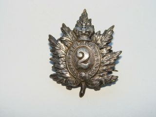 Pre Ww1 Militia Collar Badge The 2nd Regiment Queen;s Own Rifles Of Canada Sp