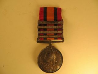 Antique Boer War Qsa Medal - 4 Clasps - Pte.  Fairway Rifle Brigade