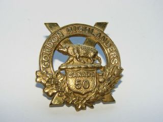 Pre WW1 Militia Sporran Badge The 50th Regiment Gordon Highlanders of Canada 2
