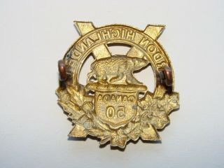 Pre WW1 Militia Sporran Badge The 50th Regiment Gordon Highlanders of Canada 3