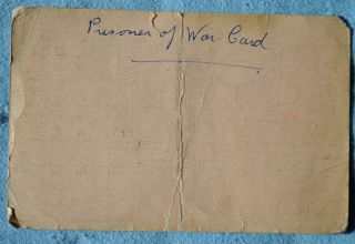 RPPC & Orig.  POW Card for ID ' d British Soldier,  Photo Taken on Release in 1918 3