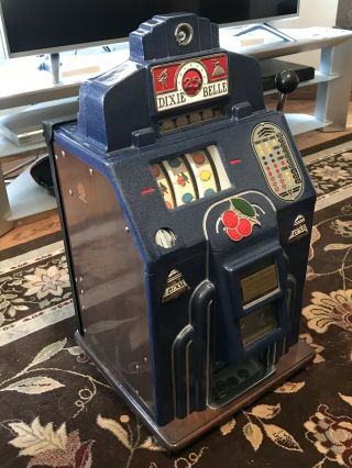 Antique Jennings Dixie Belle Chief Slot Machine 25 Cent Beautifully Restored 3