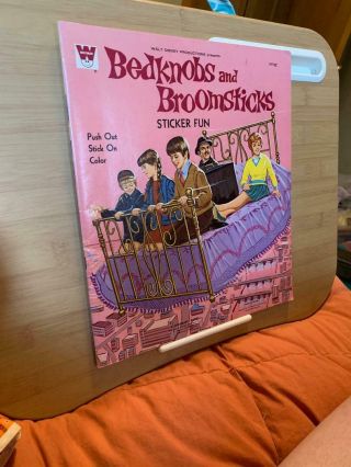 Vintage Walt Disney Bedknobs And Broomsticks Sticker Fun Book 1971