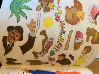 Vintage Walt Disney Bedknobs and Broomsticks Sticker Fun Book 1971 4