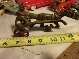 Vintage 6 " Cast Iron Toy Trotter & Sulky - Marked Kenton