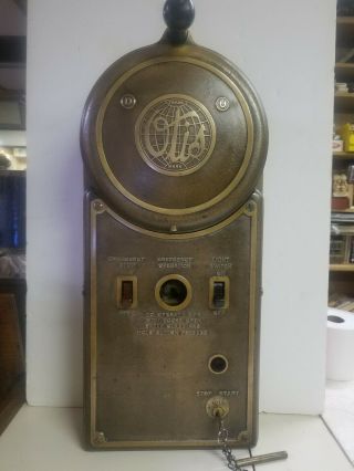 Antique Brass Otis Elevator Switch Panel Hand Crank