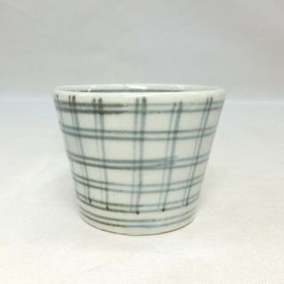 F878: Japanese Really Old Ko - Imari Blue - And - White Porcelain Cup Soba - Choko 3