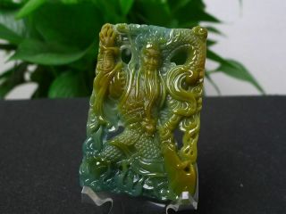 100 natural jade A goods hand - carved three colors Guan Gong Yu Pei 724 3