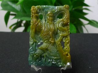 100 natural jade A goods hand - carved three colors Guan Gong Yu Pei 724 4