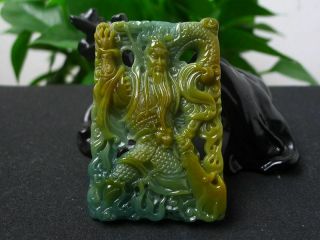 100 natural jade A goods hand - carved three colors Guan Gong Yu Pei 724 6