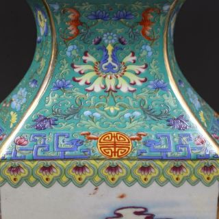 Chinese ancient antique hand make Enamel vase QIANLONG mark a80 2
