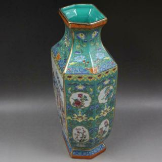 Chinese ancient antique hand make Enamel vase QIANLONG mark a80 3