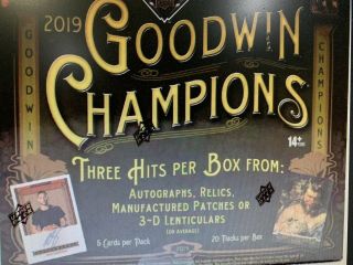 2019 Upper Deck Goodwin Champions 8 Box Ancient Currencies Relics Case Break