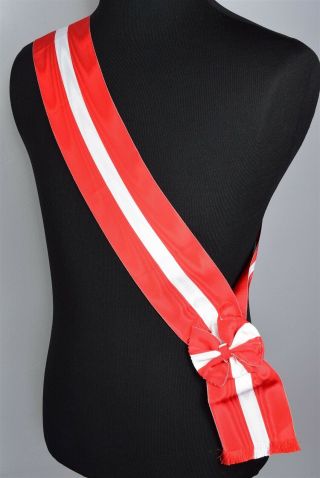German Military Decoration/award/recognition Sash/ribbon White/red