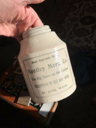Antique Red Wing Washington State WA Advertising Stoneware Fruit Jar Quart Size 6