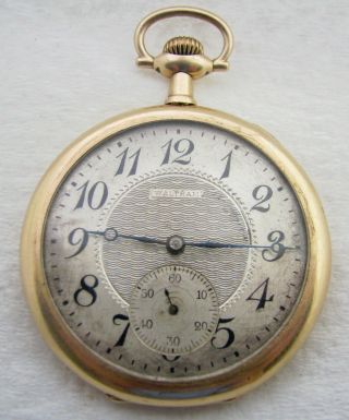 Vintage Art Deco 12s Waltham Grade 1425 17 Jewel Gold Filled Pocket Watch