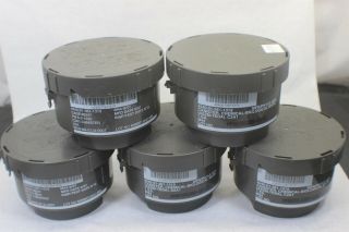 Five M - 44 G - A - S Mask Filters Old Stock In Containers See Pix