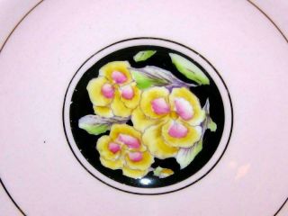 PARAGON Tea Cup and Saucer Pansy Floral Chintz Black Dbl Warrant Pink HP Teacup 7