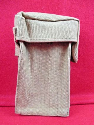 Us Wwi Canvas Pouch For Pederson Device Ammunition Magazines Marked R I A