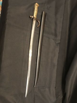 French M1866 Chassepot Bayonet Dated 1873