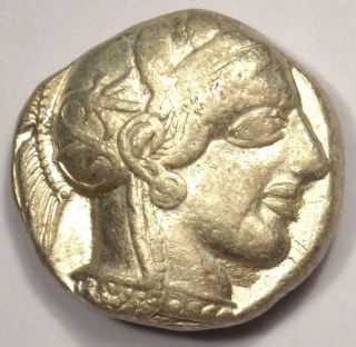 Ancient Athens Greece Athena Owl Tetradrachm Coin (454 - 404 Bc) - Vf