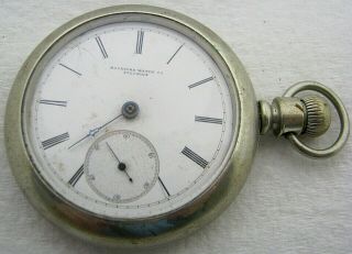 Antique 18s Rockford Key Wind Pocket Watch Parts Repair