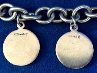 Charles Thomae Sterling Silver 6 Charm Bracelet Enamel Zodiac 7