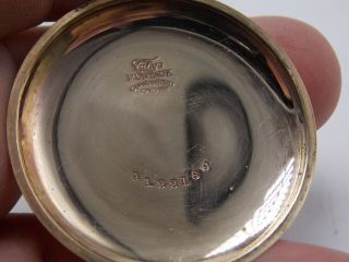 Antique Gents 20 year Gold Filled Elgin Grade 345 17 jewel 12 size pocket watch 4