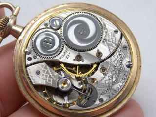 Antique Gents 20 year Gold Filled Elgin Grade 345 17 jewel 12 size pocket watch 5