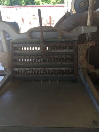 Antique Van Berkel ' s US Slicing Machine Hand Crank Flywheel Deli Meat Slicer 12
