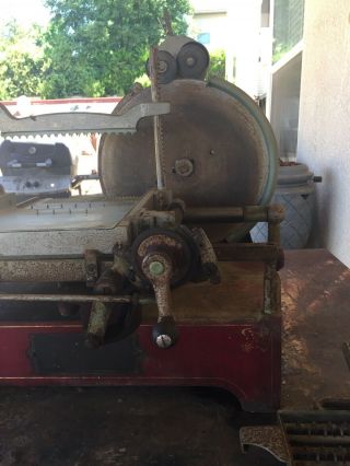 Antique Van Berkel ' s US Slicing Machine Hand Crank Flywheel Deli Meat Slicer 2